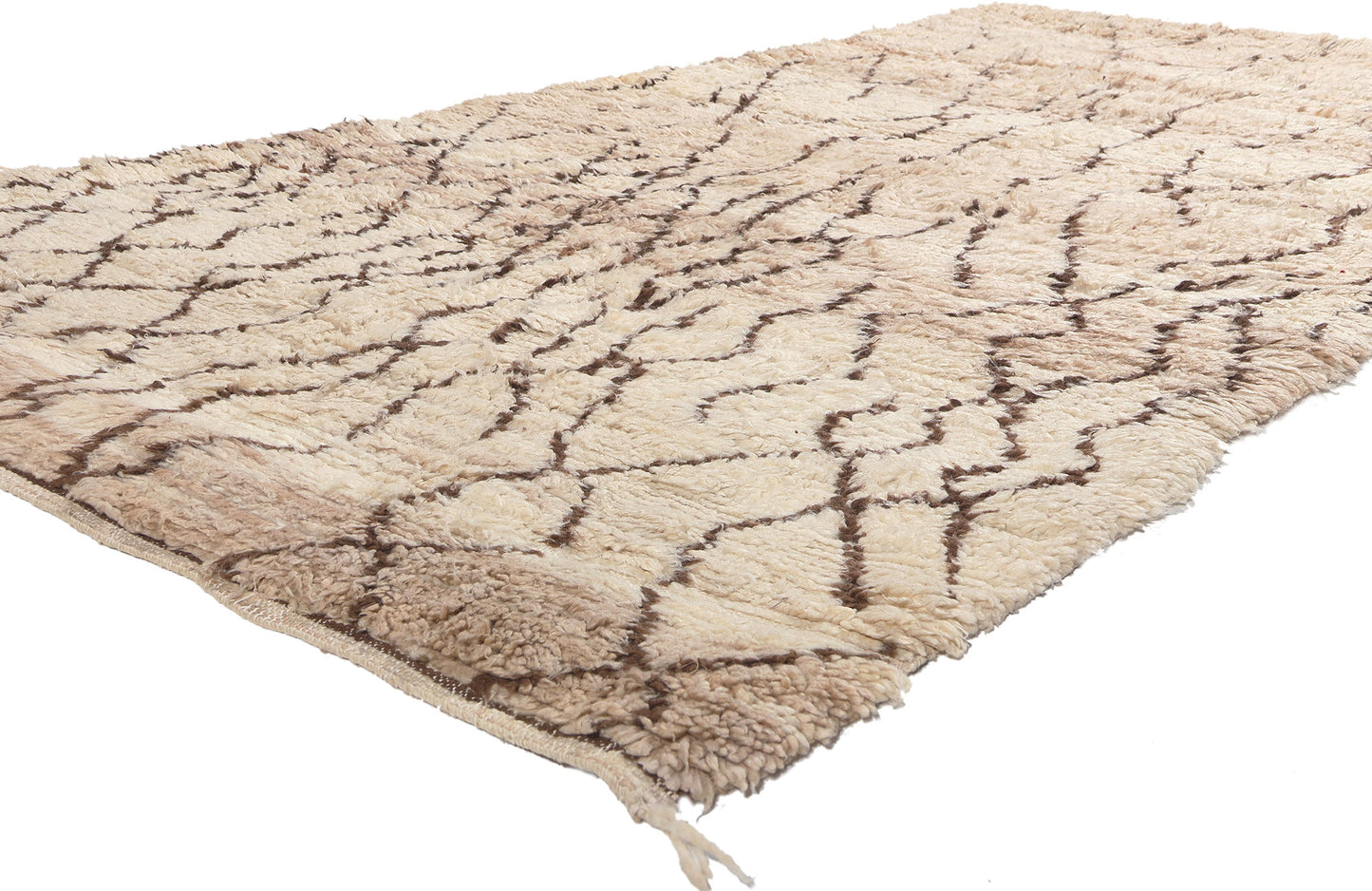 5 x 9 Vintage Neutral Moroccan Azilal Rug 21380