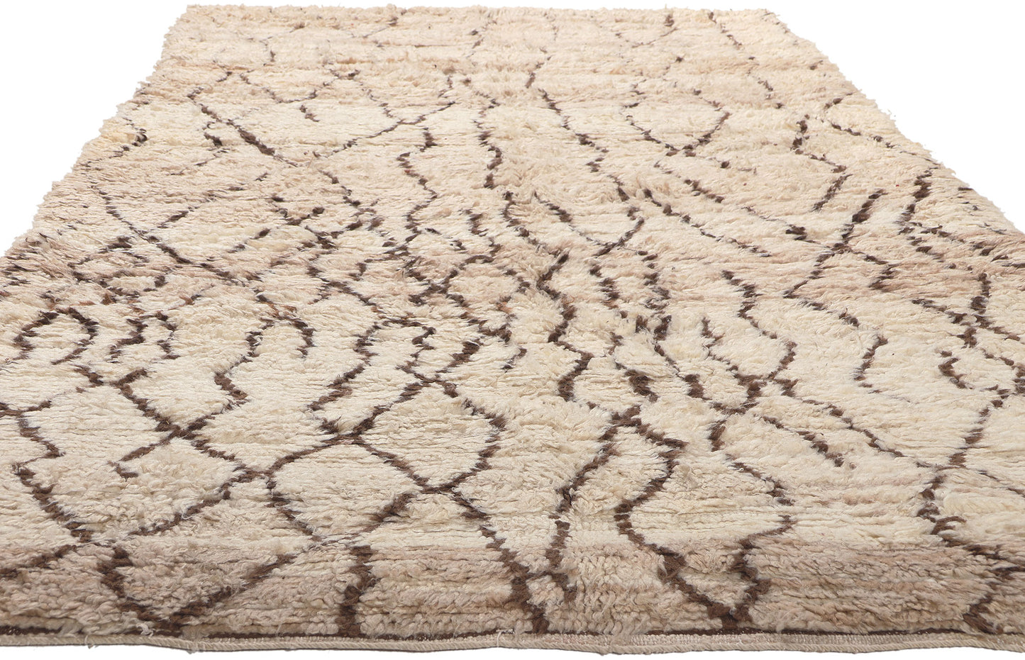 5 x 9 Vintage Neutral Moroccan Azilal Rug 21380
