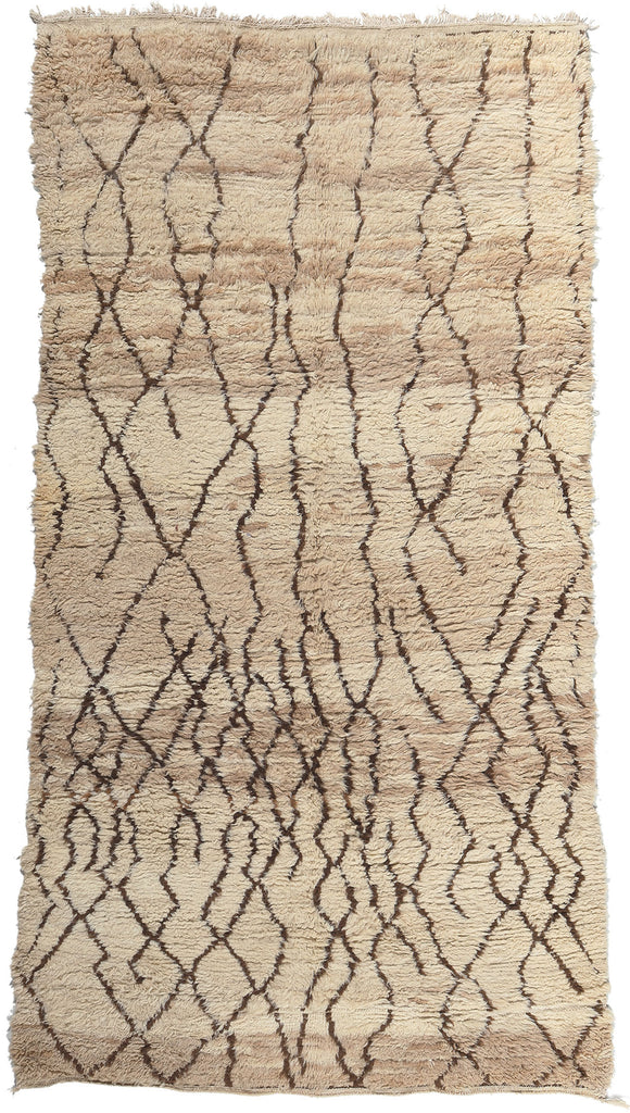 5 x 9 Vintage Neutral Moroccan Azilal Rug 21380