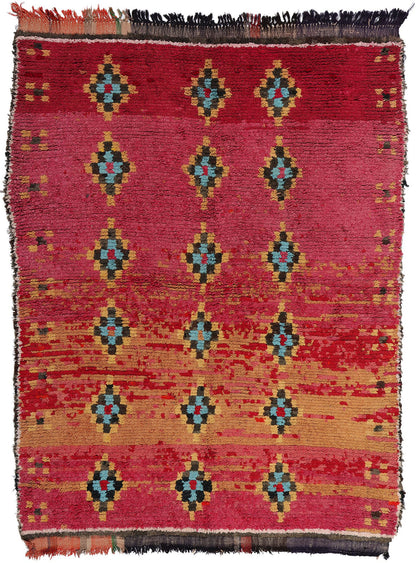 6 x 7 Vintage Pink Moroccan Azilal Rug 21740