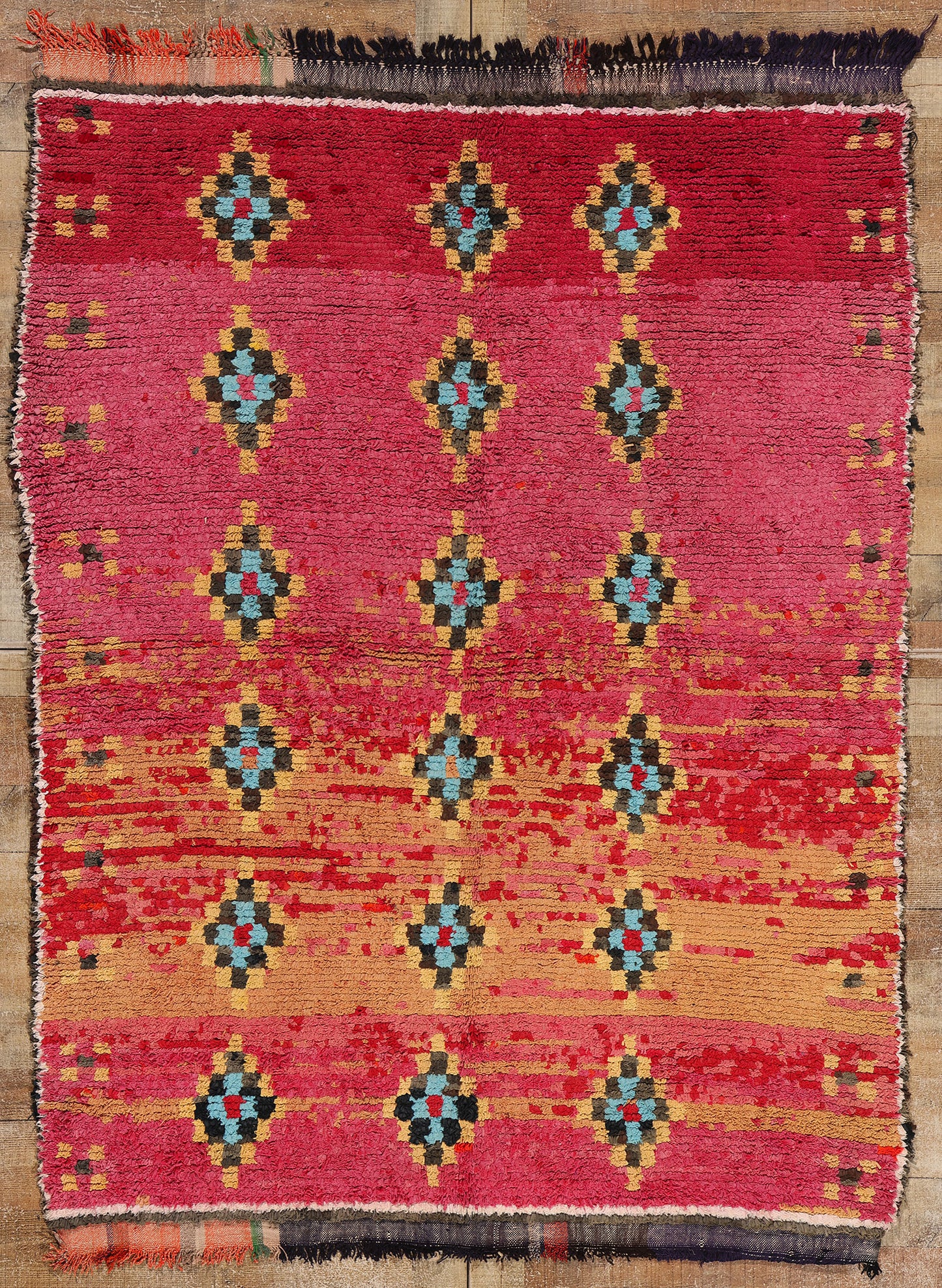 6 x 7 Vintage Pink Moroccan Azilal Rug 21740