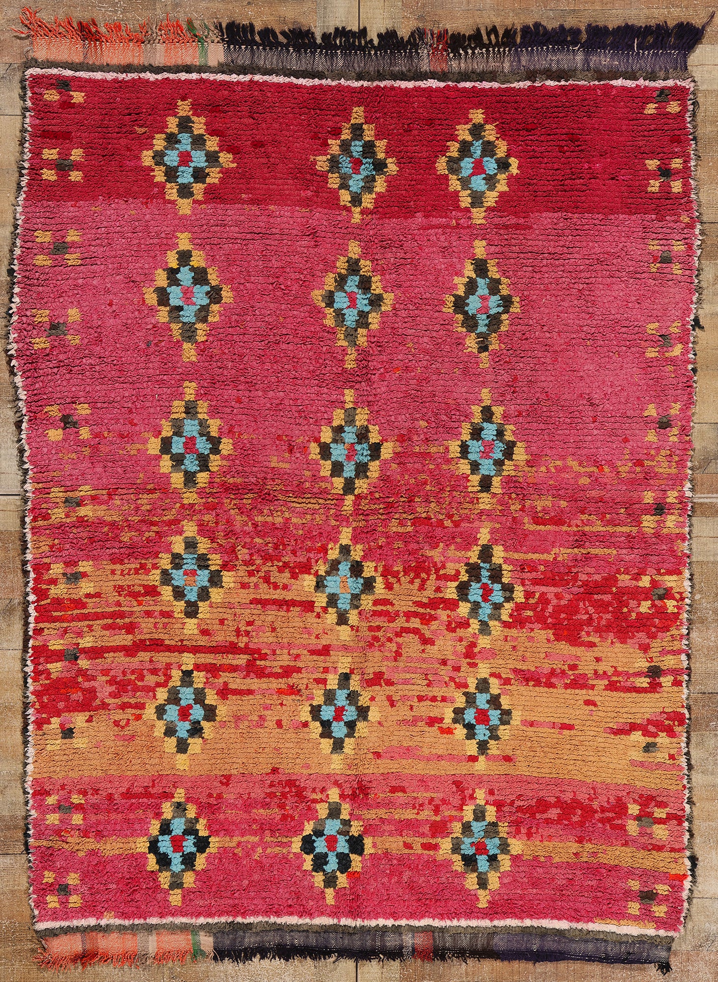 6 x 7 Vintage Pink Moroccan Azilal Rug 21740