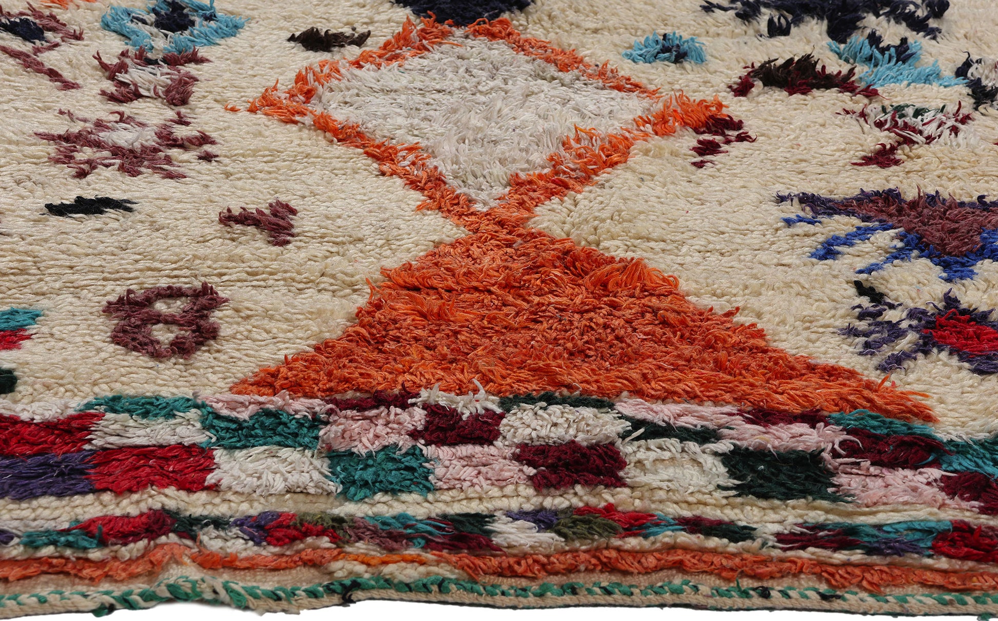 6 x 9 Colorful Vintage Moroccan Azilal Rug 21782
