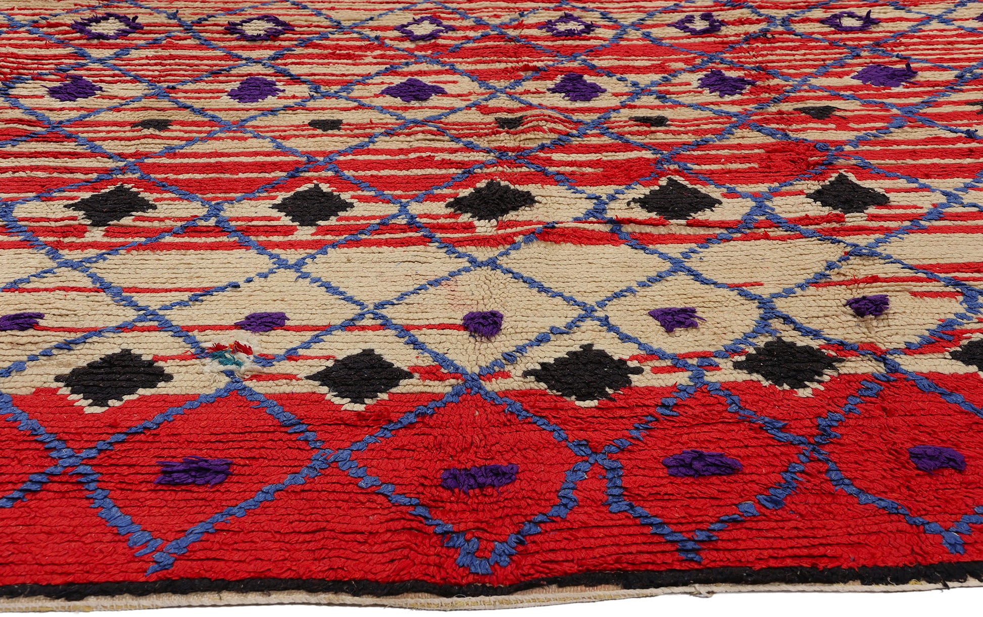 7 x 10 Vintage Red Moroccan Azilal Rug 21771