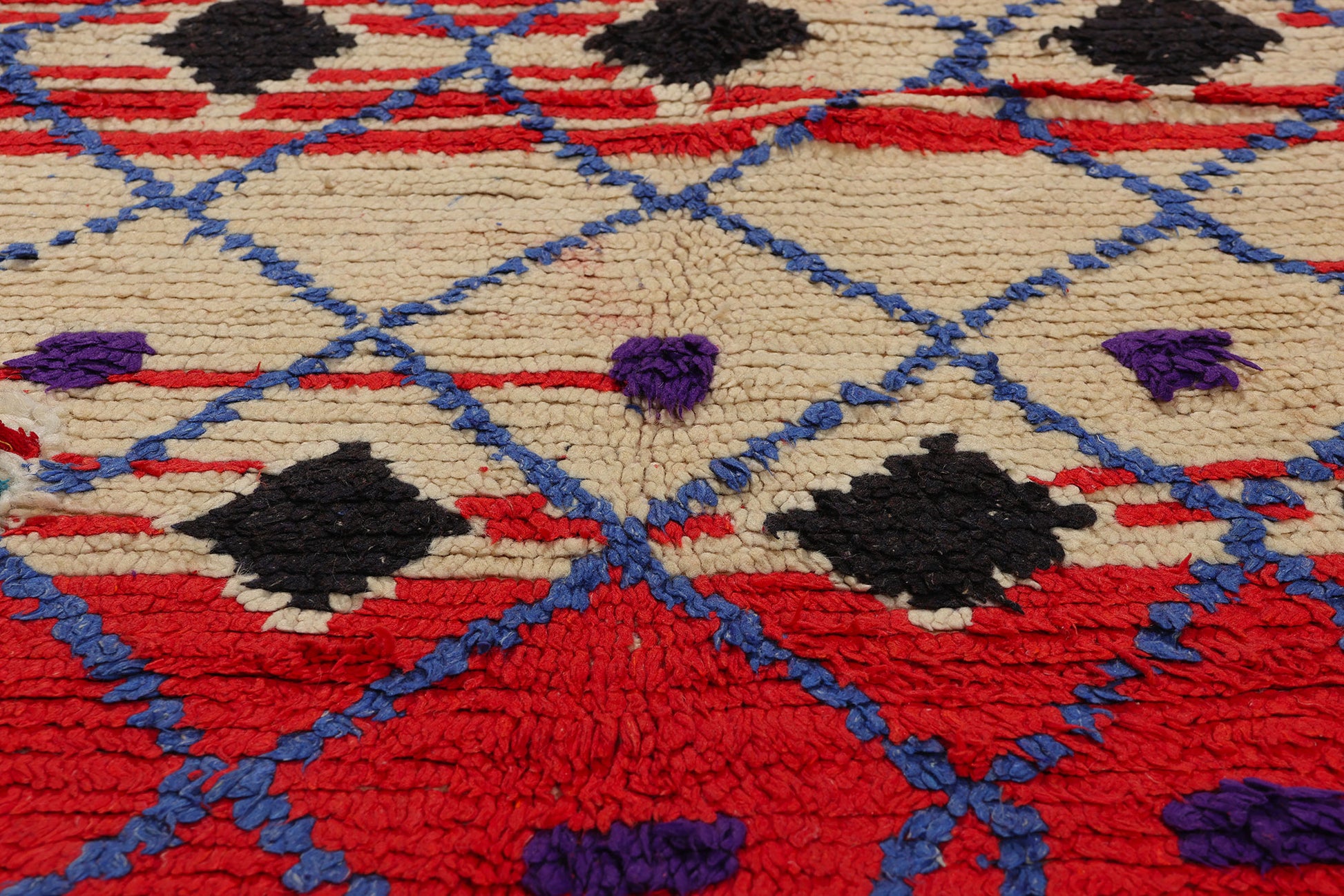 7 x 10 Vintage Red Moroccan Azilal Rug 21771