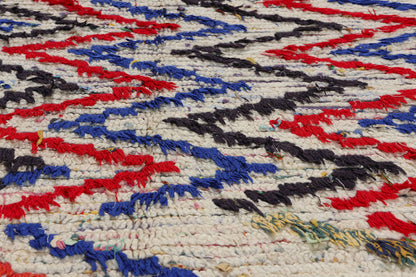 4 x 7 Vintage Moroccan Azilal Rag Rug 21743