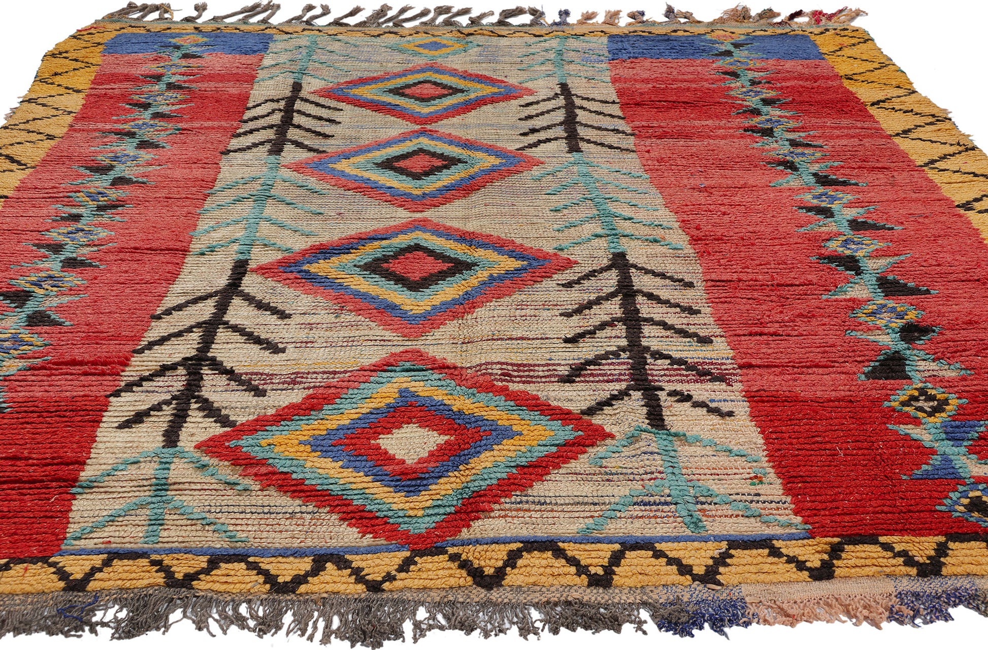 5 x 7 Colorful Vintage Moroccan Azilal Rug 21803