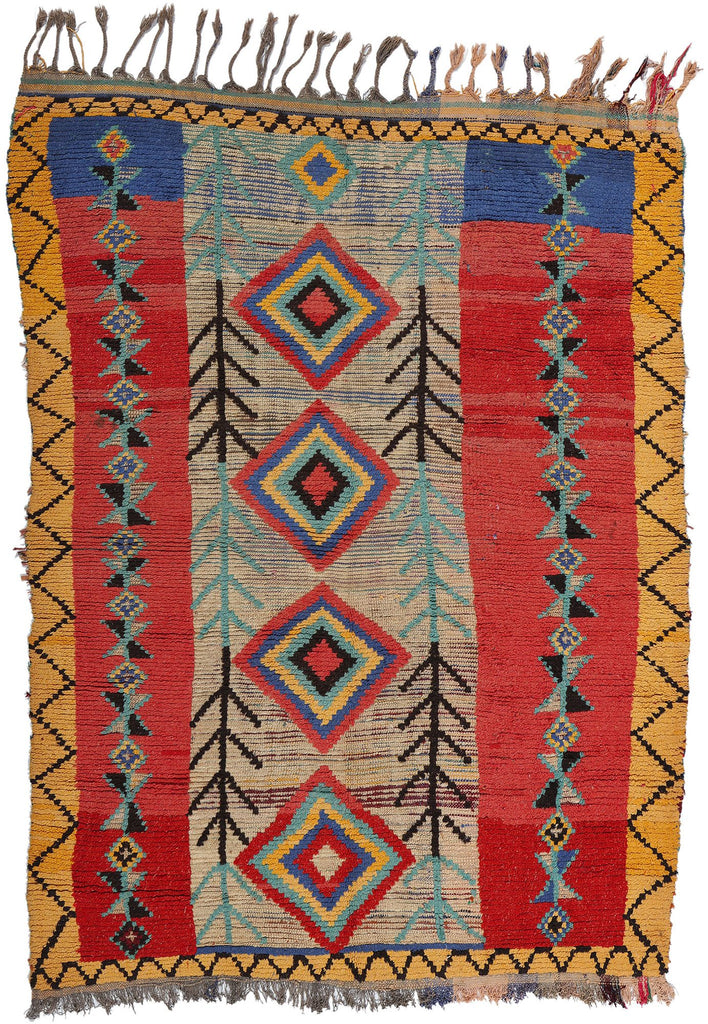 5 x 7 Colorful Vintage Moroccan Azilal Rug 21803