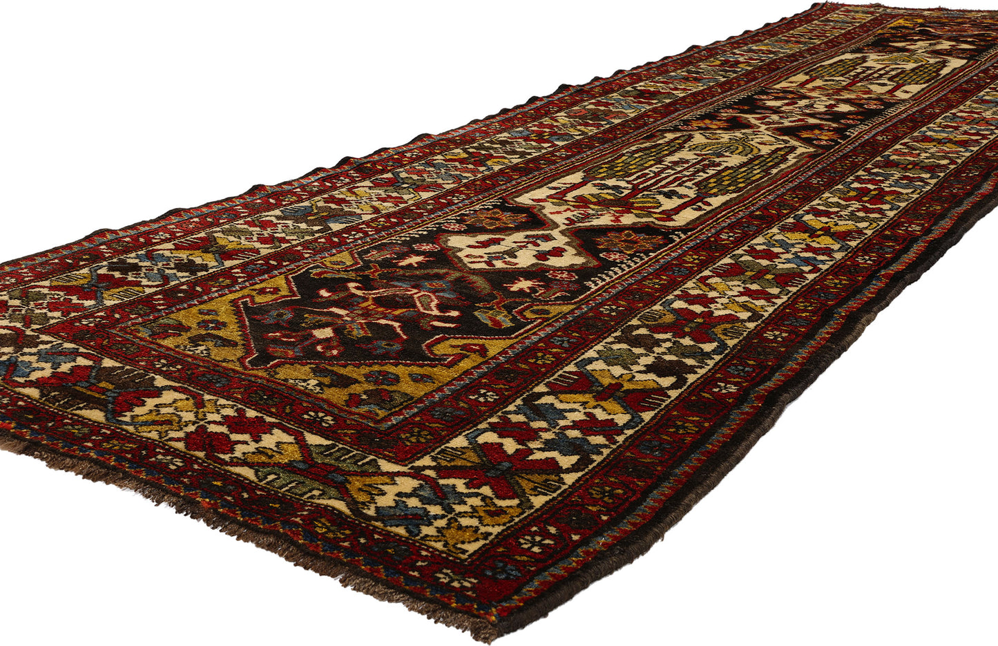 4 x 12 Vintage Persian Bakhtiari Rug 53879