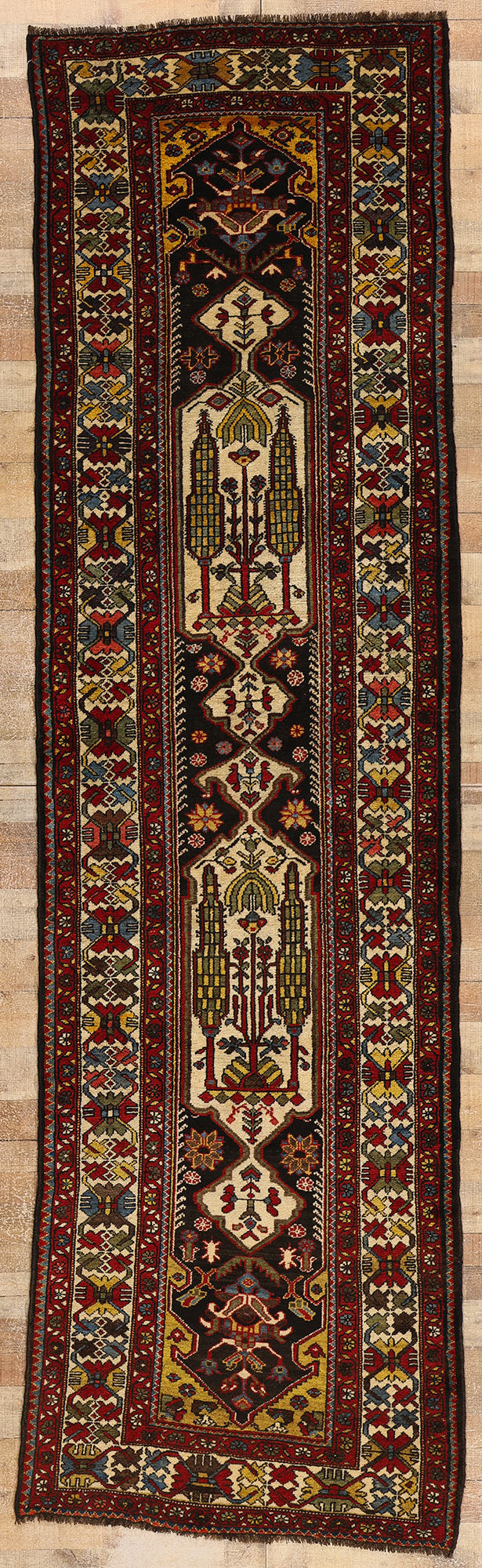 4 x 12 Vintage Persian Bakhtiari Rug 53879