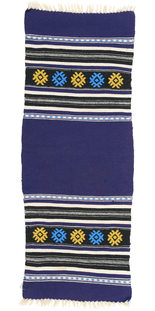 1 x 4 Vintage Blue Greek Kilim Rug 78798