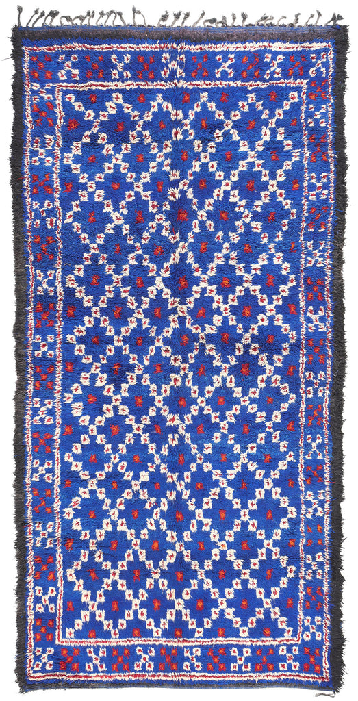 6 x 13 Vintage Blue Beni MGuild Moroccan Rug 20968