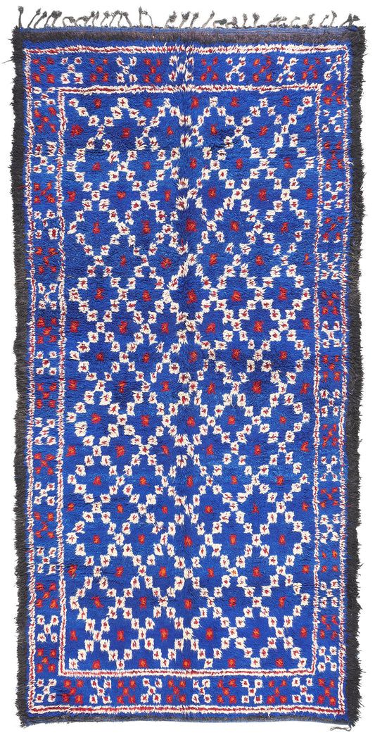 6 x 13 Vintage Blue Beni MGuild Moroccan Rug 20968