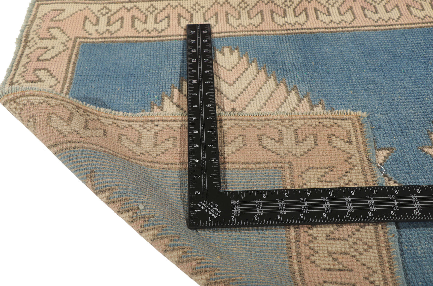 3 x 6 Vintage Blue Turkish Oushak Rug 53721