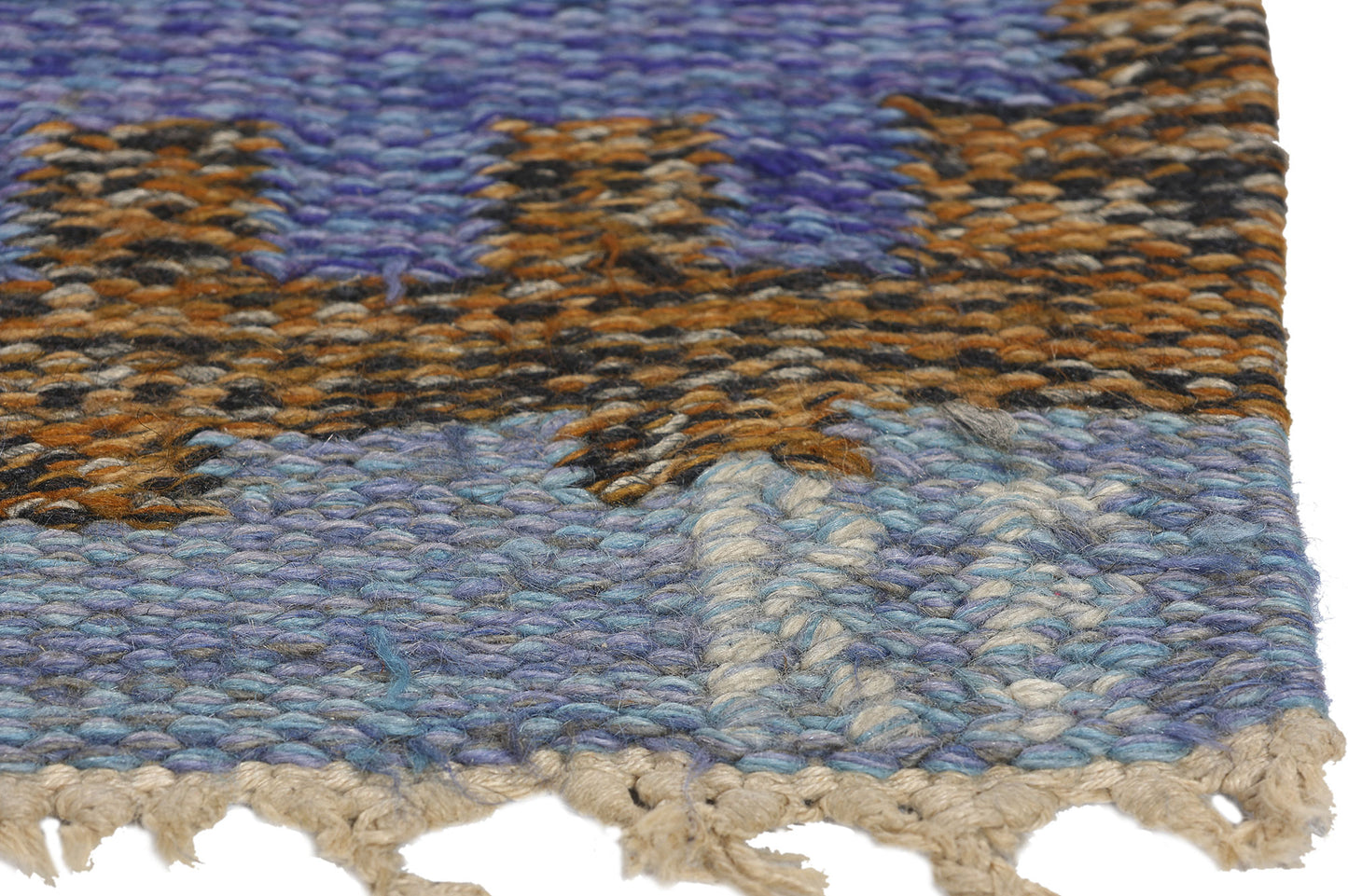 5 x 8 Ragnar Edberg Vintage Blue Swedish Rollakan Rug 78822