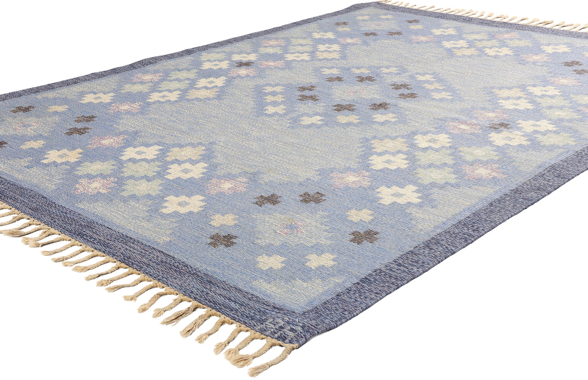 6 x 8 Asa Akerlund Vintage Swedish Rollakan Rug 77036