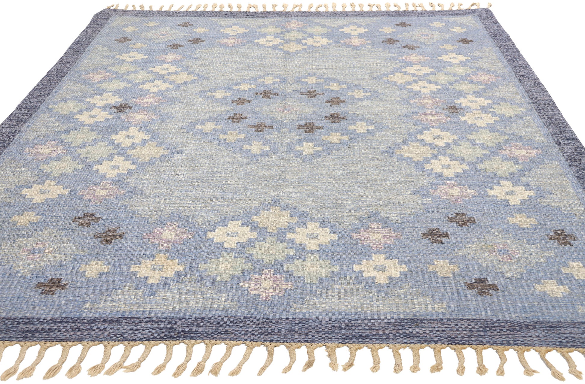 6 x 8 Asa Akerlund Vintage Swedish Rollakan Rug 77036