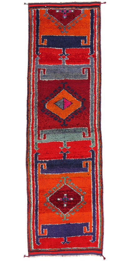 4 x 12 Vintage Orange Kurdish Rug 53906
