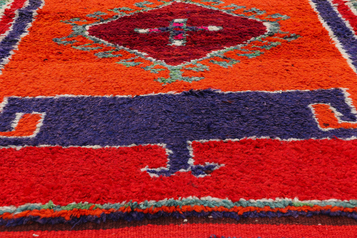 4 x 12 Vintage Orange Kurdish Rug 53906