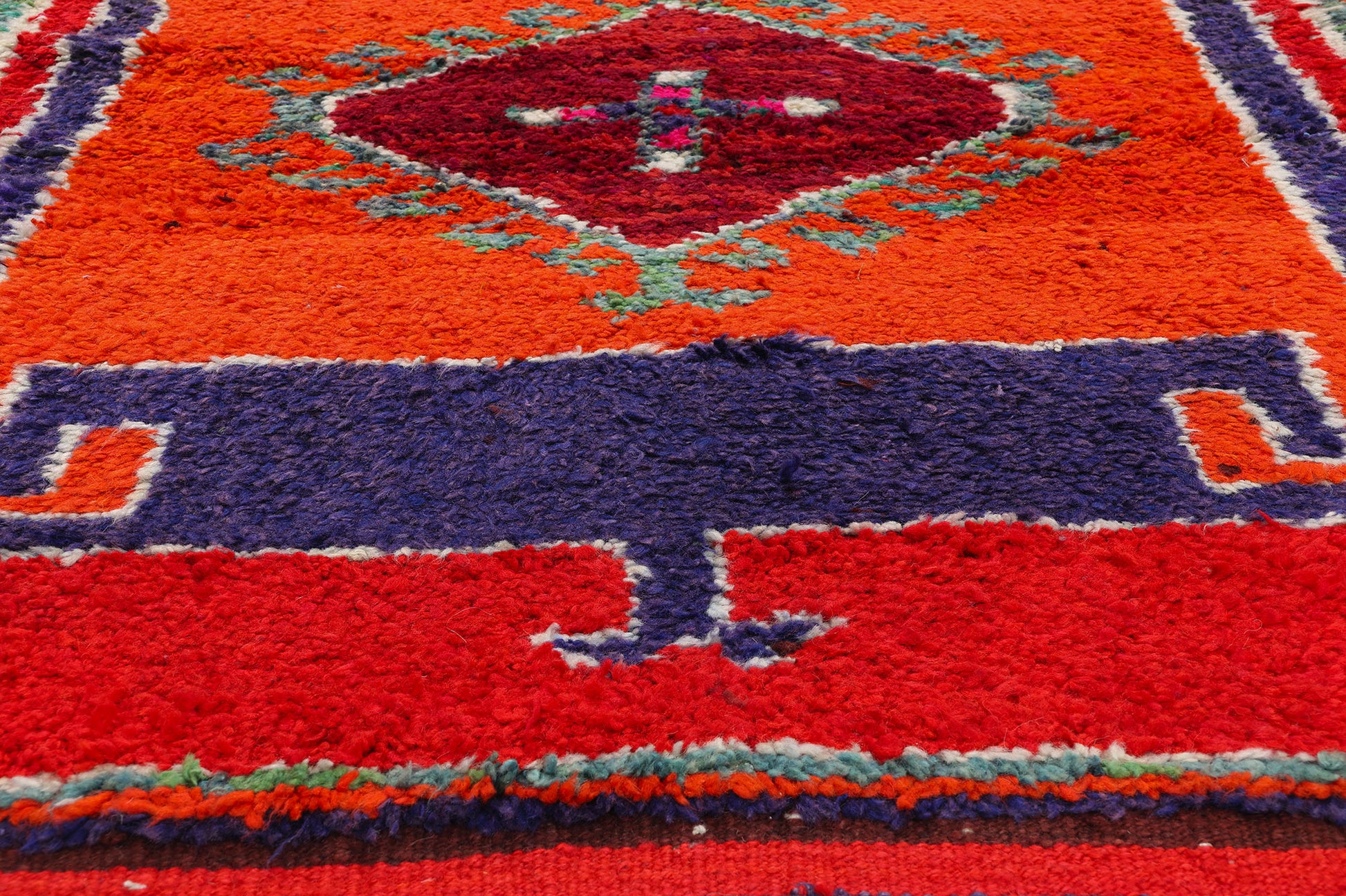 4 x 12 Vintage Orange Kurdish Rug 53906