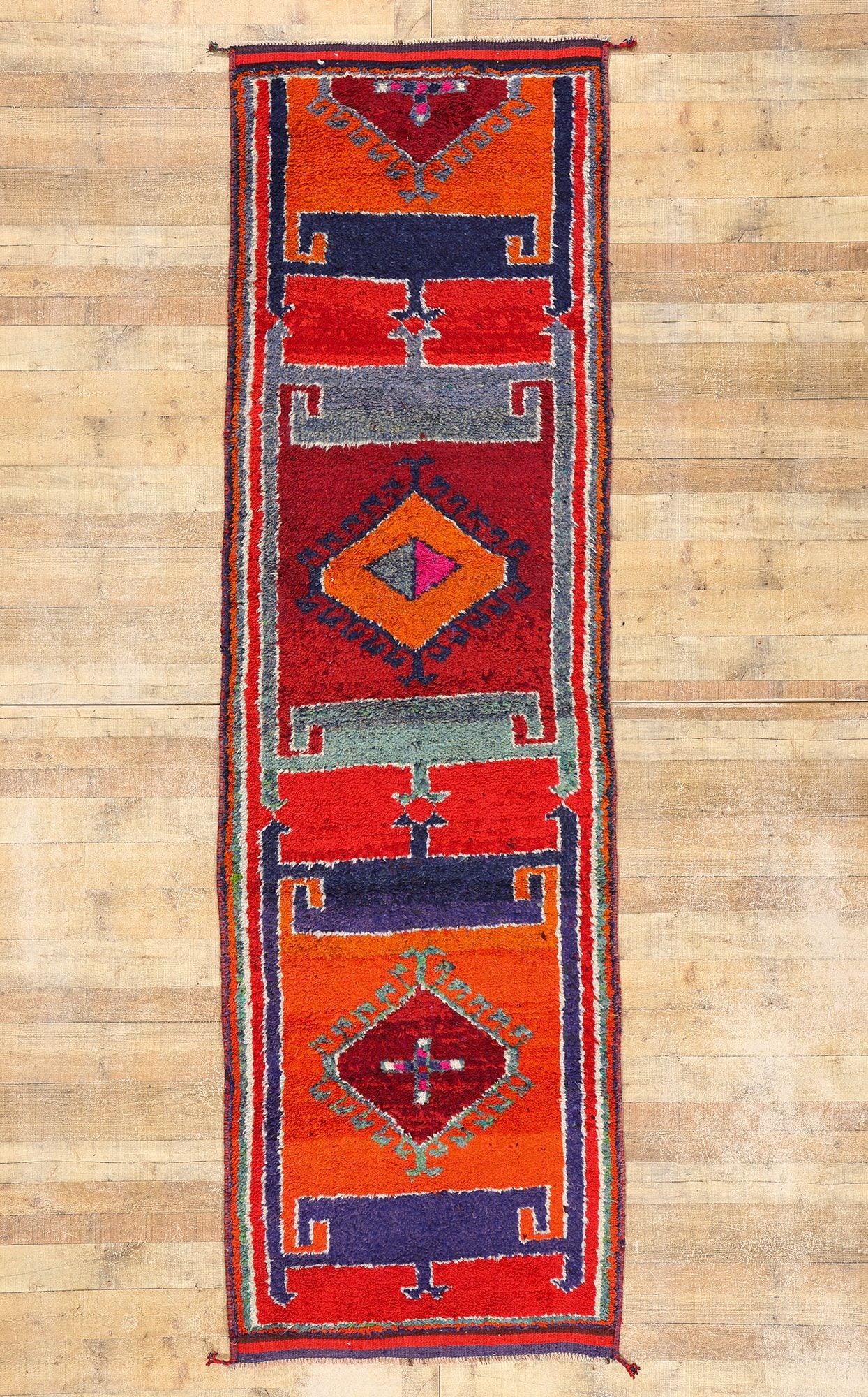 4 x 12 Vintage Orange Kurdish Rug 53906