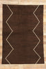 5 x 8 Vintage Brown Turkish Moroccan Rug 77683