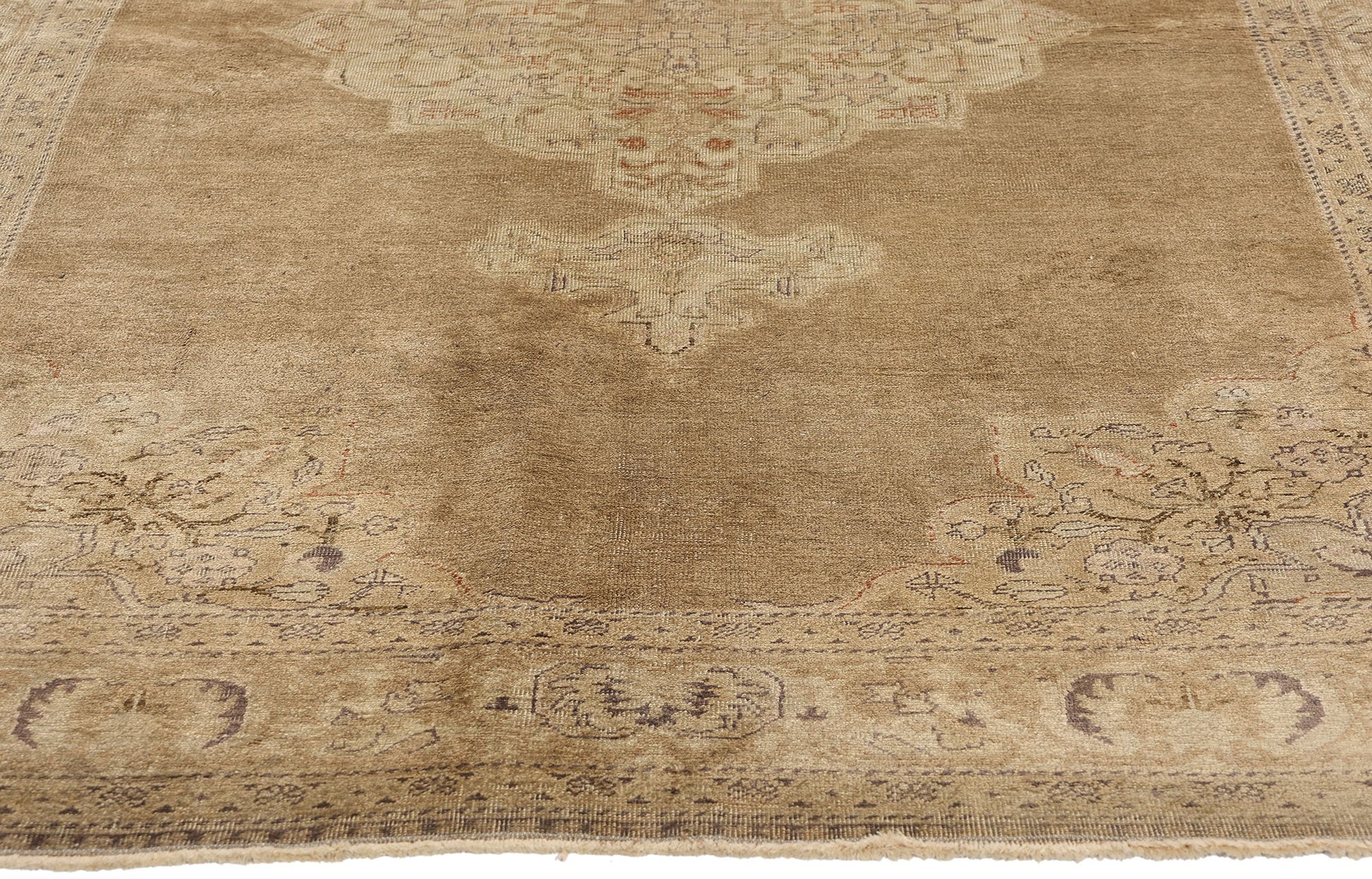 5 x 7 Vintage Brown Turkish Oushak Rug 52071