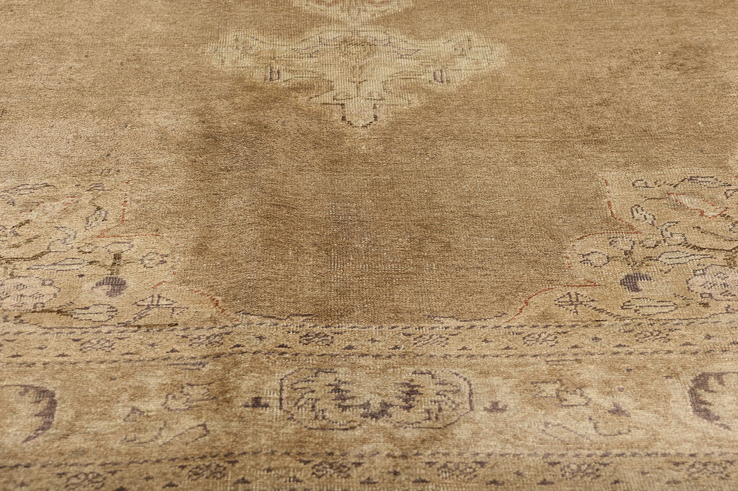 5 x 7 Vintage Brown Turkish Oushak Rug 52071