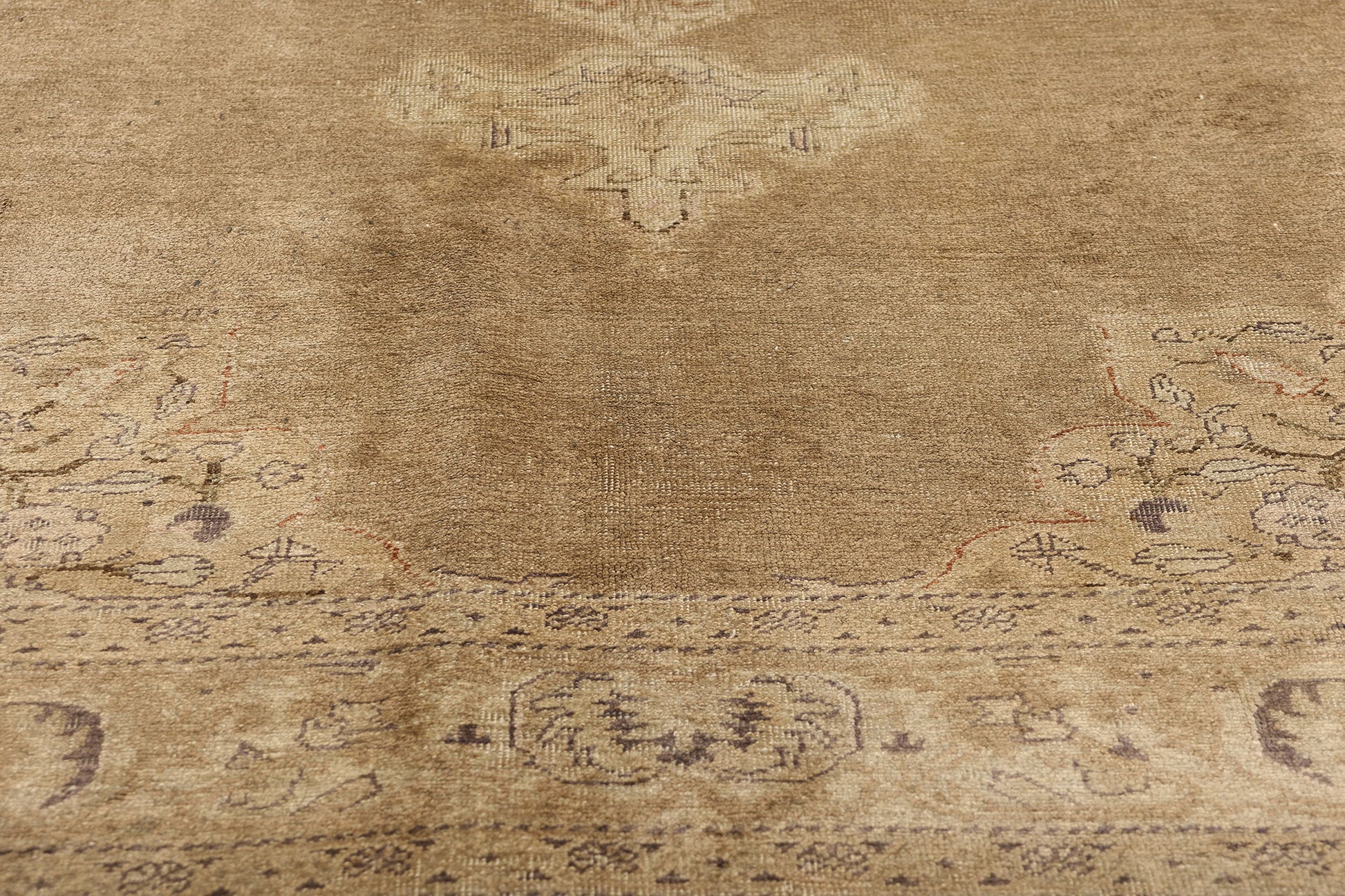 5 x 7 Vintage Brown Turkish Oushak Rug 52071