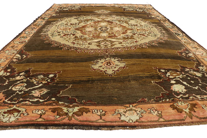 8 x 12 Vintage Brown Turkish Oushak Rug 52301