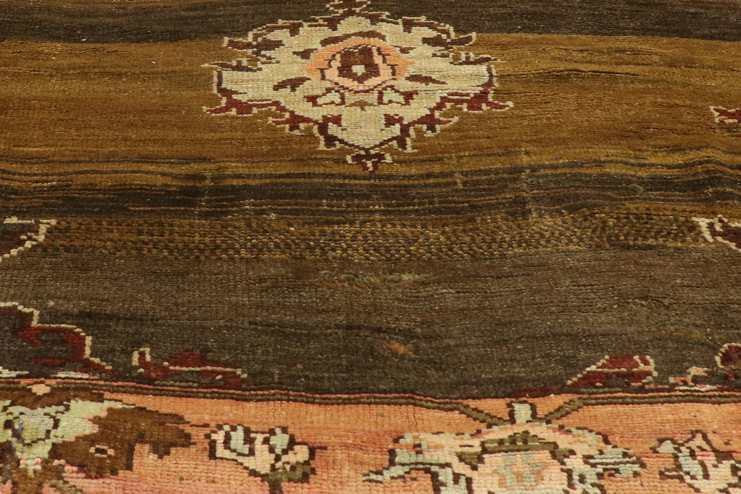 8 x 12 Vintage Brown Turkish Oushak Rug 52301