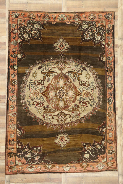 8 x 12 Vintage Brown Turkish Oushak Rug 52301
