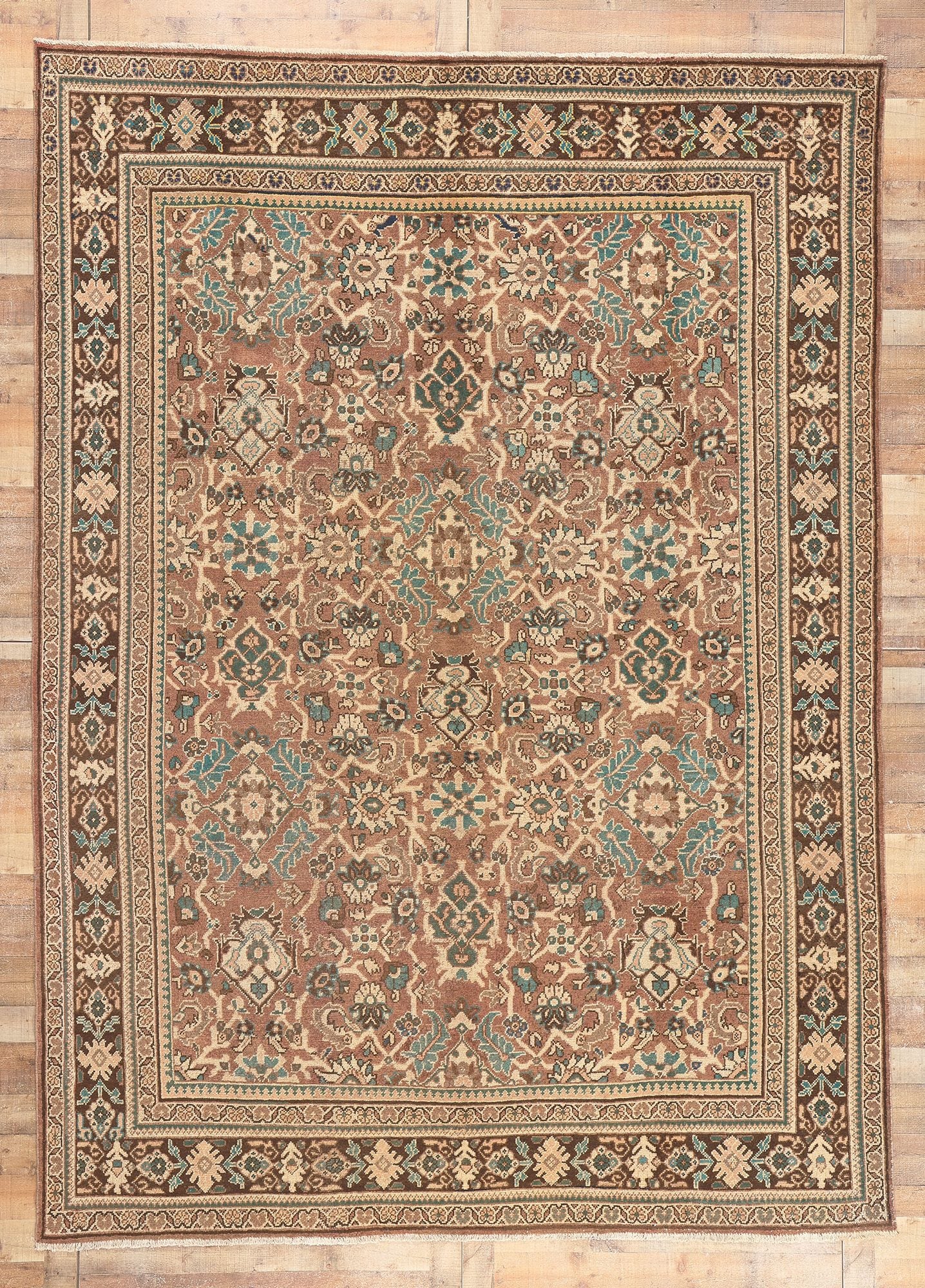 9 x 13 Vintage Persian Mahal Rug 76313