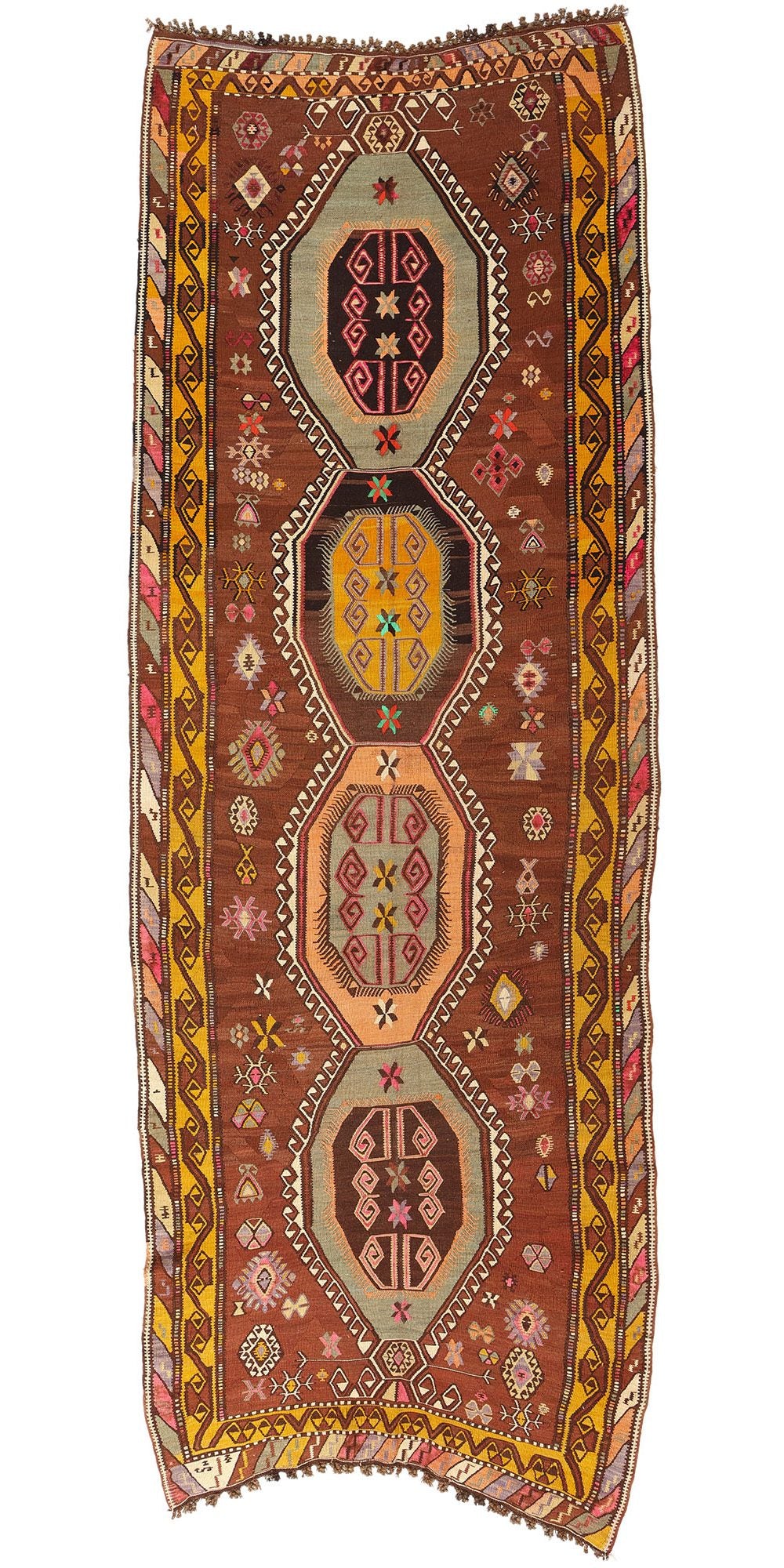 5 x 15 Vintage Turkish Kilim Rug 70301