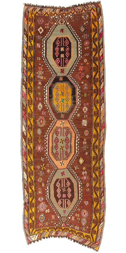 5 x 15 Vintage Turkish Kilim Rug 70301
