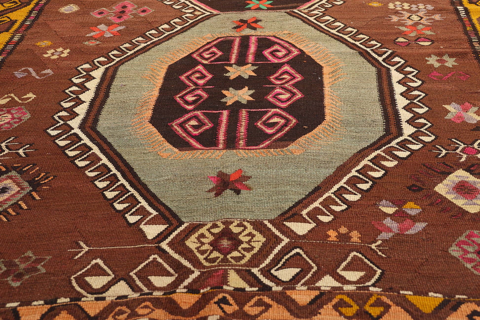 5 x 15 Vintage Turkish Kilim Rug 70301