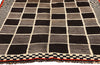 4 x 7 Vintage Checkerboard Persian Gabbeh Rug 61071