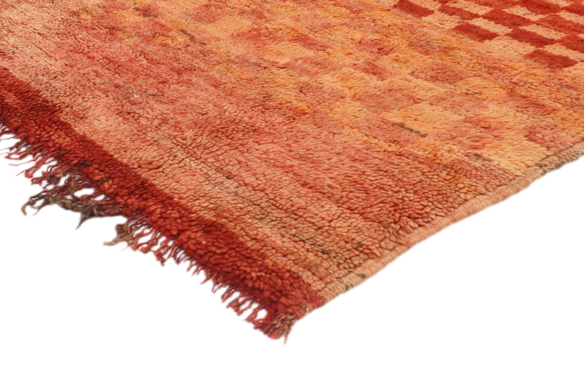 3 x 6 Vintage Checkered Boujad Moroccan Rug 20453