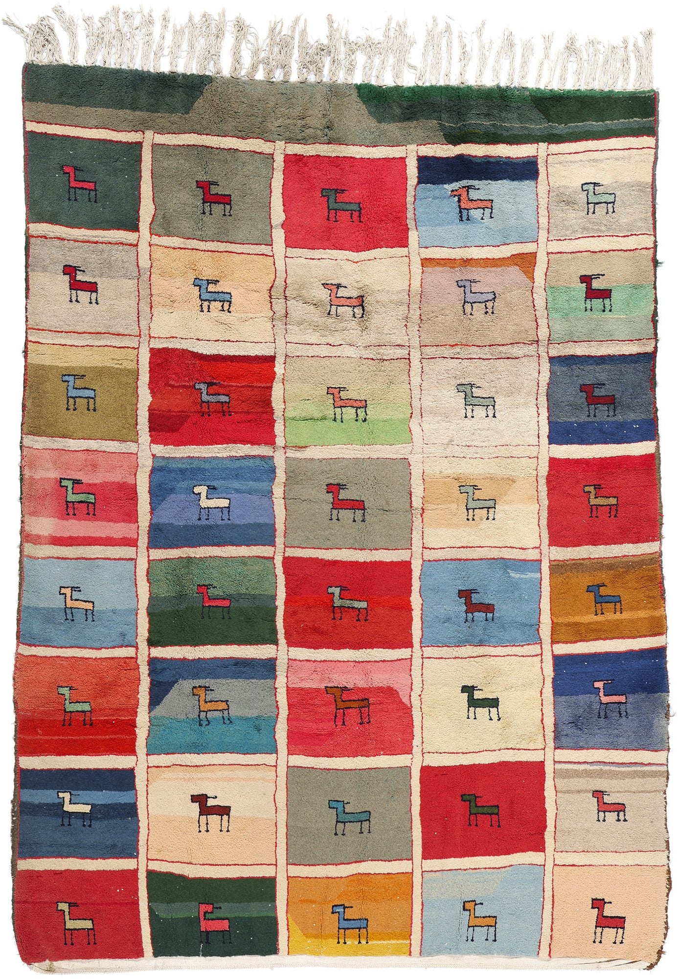 7 x 9 Vintage Persian Gabbeh Rug 78847
