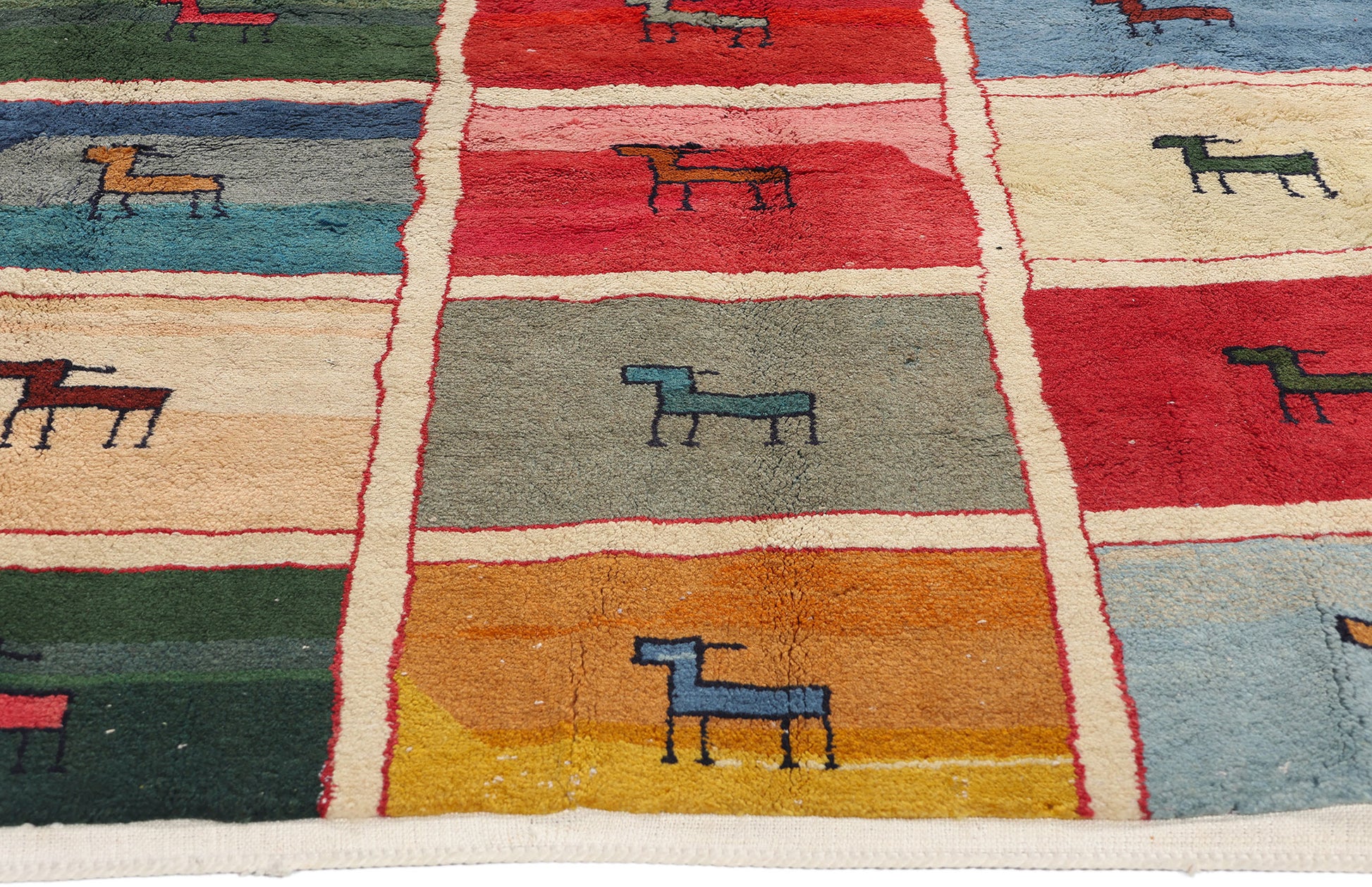 7 x 9 Vintage Persian Gabbeh Rug 78847