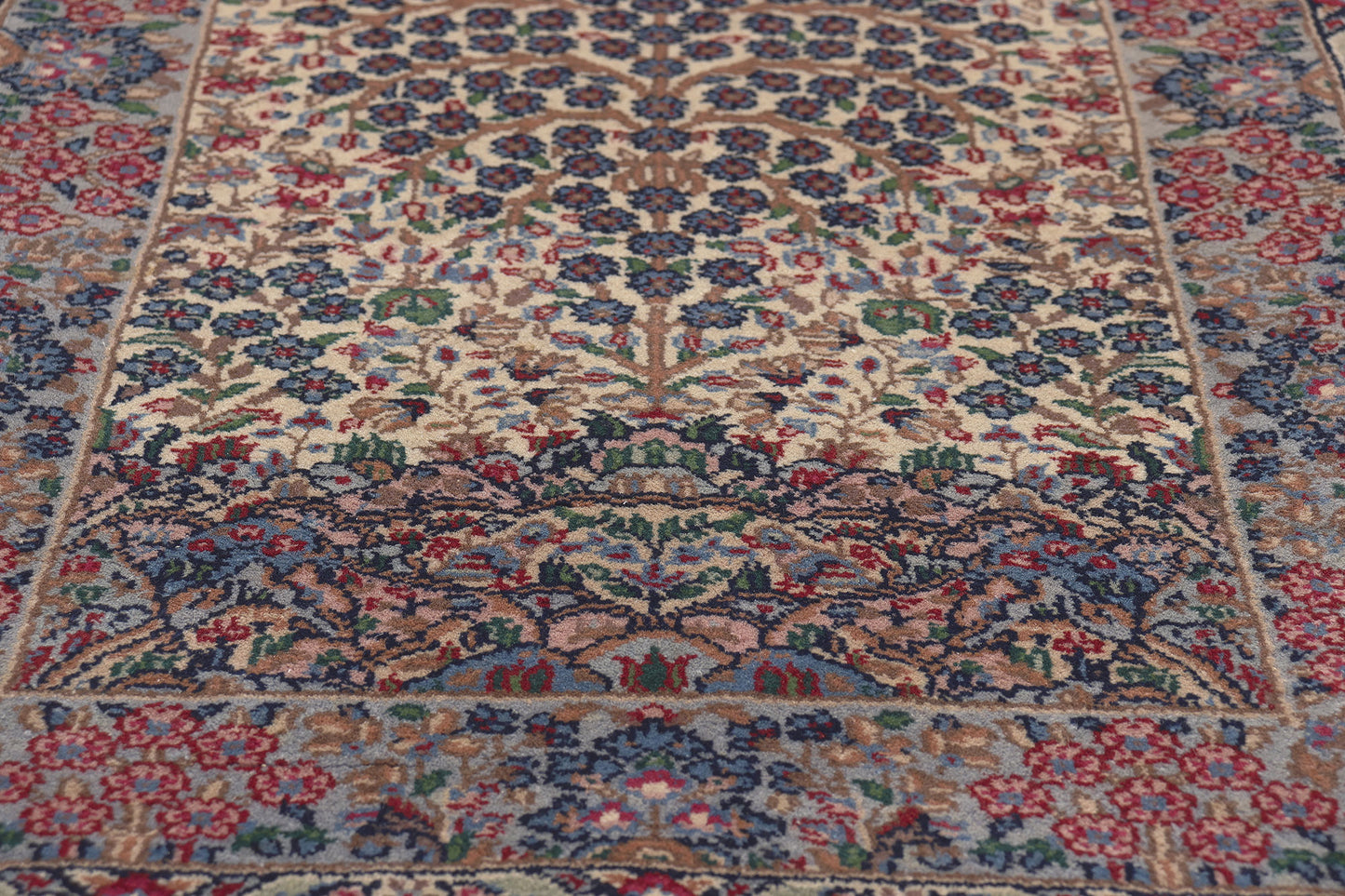2 x 4 Vintage Chinese Kerman Tree of Life Prayer Rug 78697