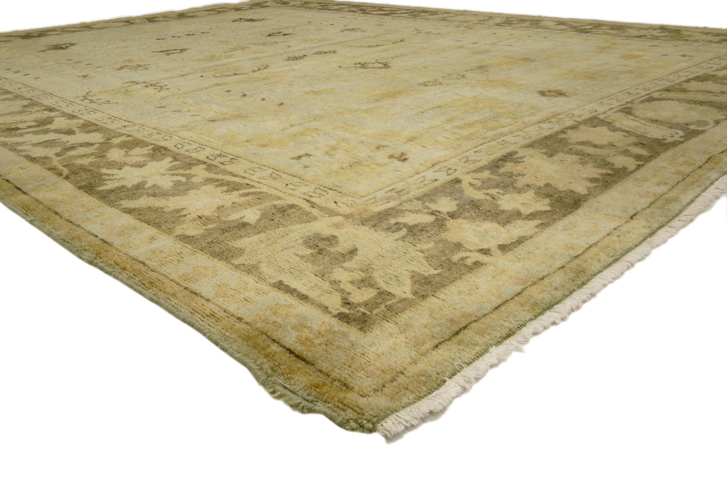 9 x 12 Vintage Earth-Tone Indian Rug 76691