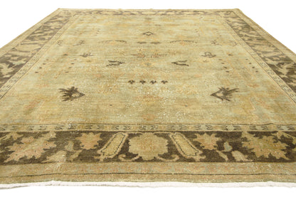 9 x 12 Vintage Earth-Tone Indian Rug 76691