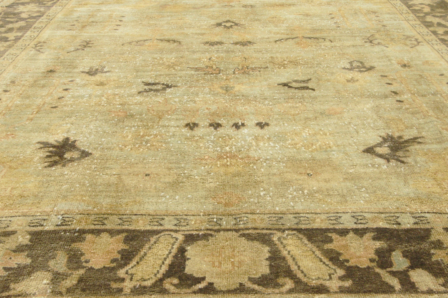 9 x 12 Vintage Earth-Tone Indian Rug 76691