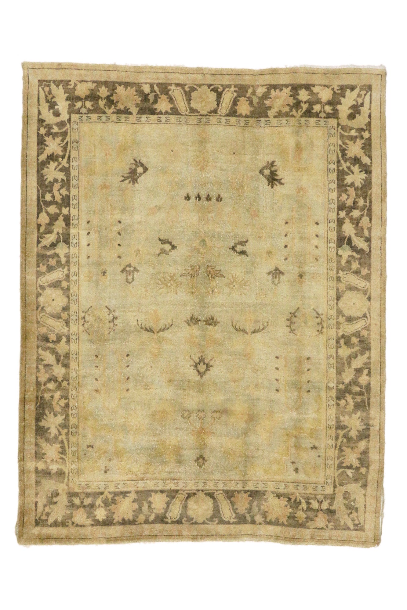 9 x 12 Vintage Earth-Tone Indian Rug 76691