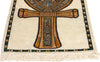 1 x 2 Vintage Egyptian Ankh Motif Turkish Silk Rug 78745