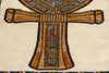 1 x 2 Vintage Egyptian Ankh Motif Turkish Silk Rug 78745