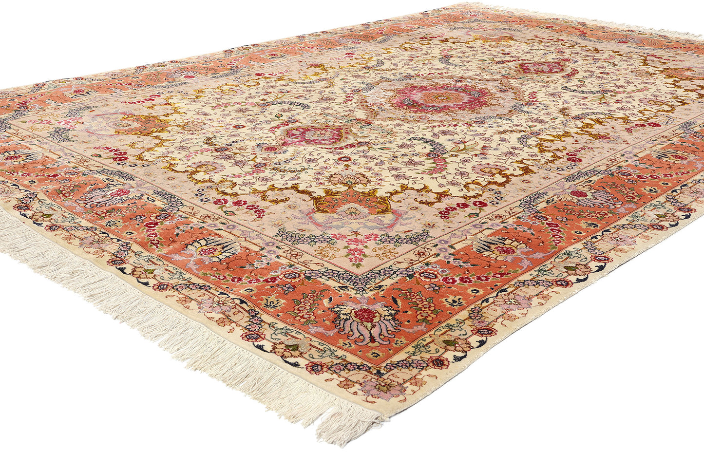 7 x 10 Vintage Persian Tabriz Rug 78687