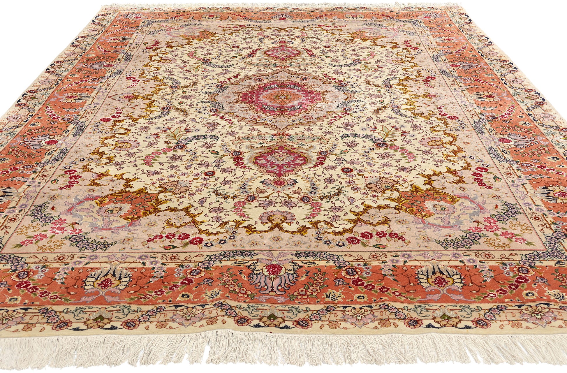 7 x 10 Vintage Persian Tabriz Rug 78687