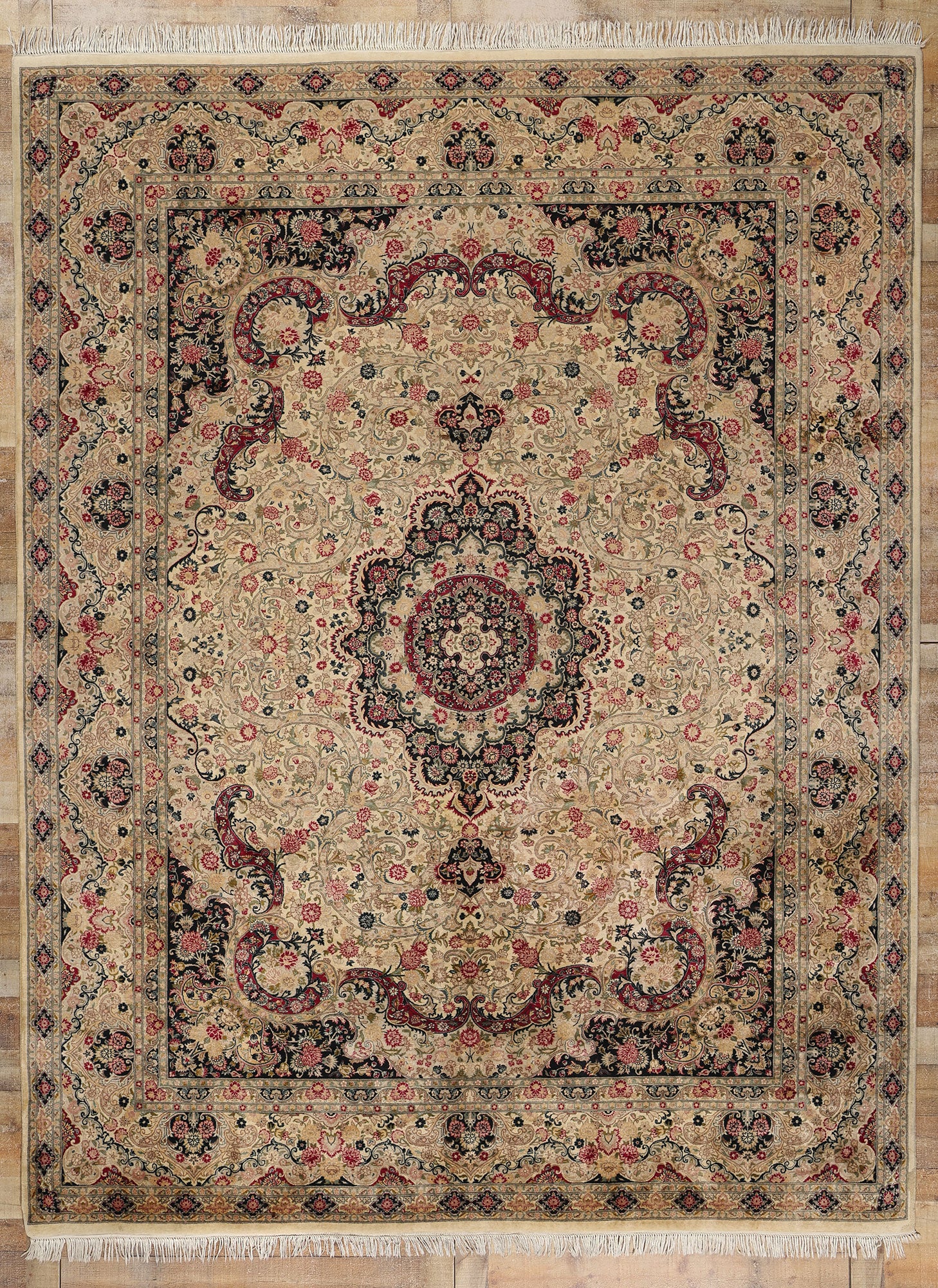 9 x 12 Vintage French Savonnerie Style Rug 78688